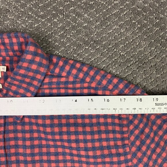 NWOT Faherty Flannel Shirt Men's Medium Red Blue Stretch Organic Cotton Seaview - Picture 12 of 14